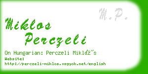 miklos perczeli business card